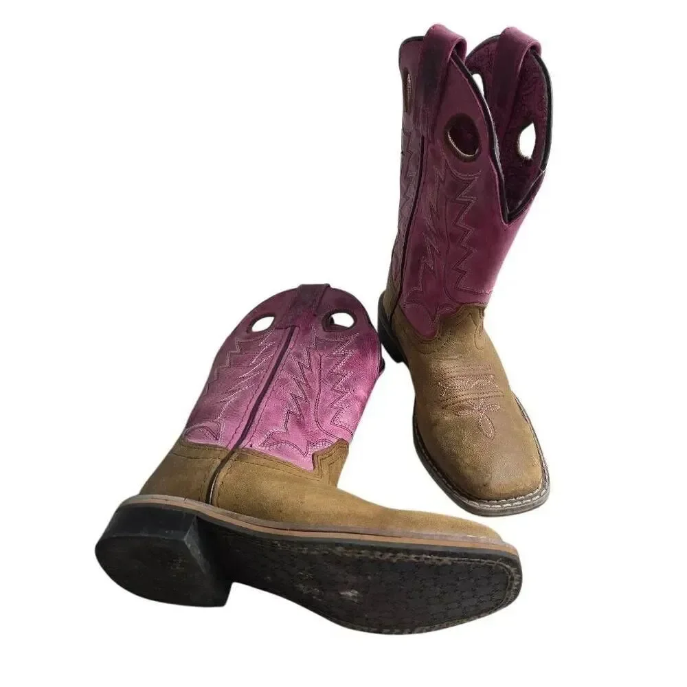Smoky Mountain Youth Distress Autry Square Pink Boots 13